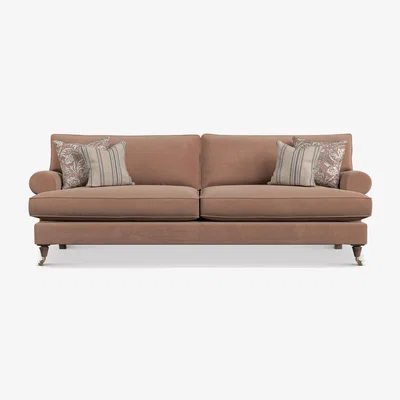 Barker and Stonehouse English Heritage Finch Large Sofa Standard Back, Pink Fabric | Barker & Stonehouse