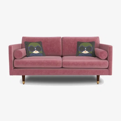 Barker and Stonehouse Orla Kiely Mimosa Medium Sofa, Pink Fabric | Barker & Stonehouse
