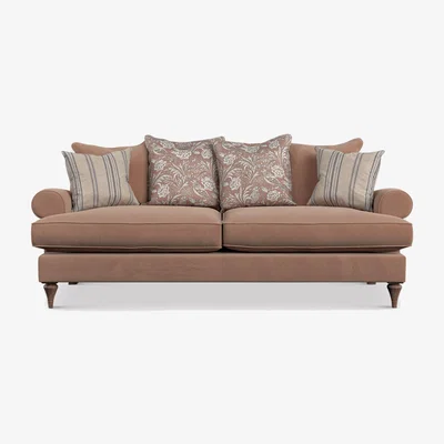Barker and Stonehouse English Heritage Finch Medium Sofa Pillow Back, Pink Fabric | Barker & Stonehouse