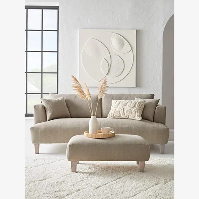 Cox and Cox Palma Three Seater Sofa – Dove Velvet