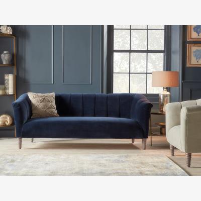 Cox and Cox Kemi Three Seater Sofa – Sand Herringbone