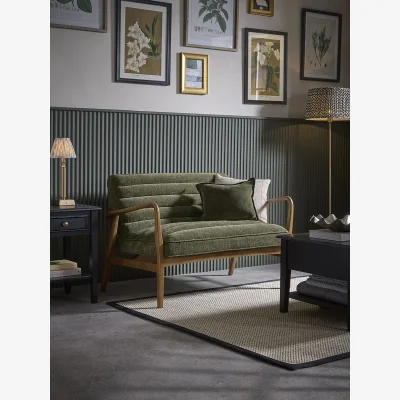 Cox and Cox Ribbed Mid Century Sofa