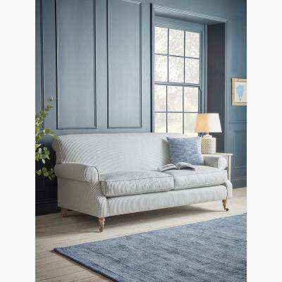 Cox and Cox Annecy Three Seater Sofa – Soft Blush Herringbone