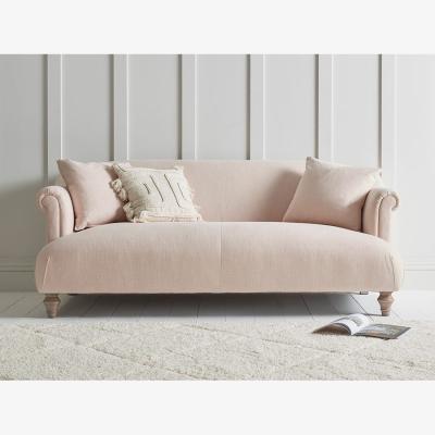 Cox and Cox Artes Three Seater Sofa – Slate Blue Herringbone