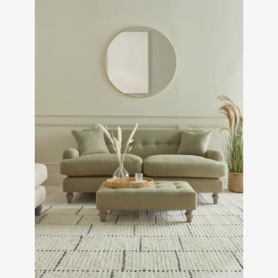 Cox and Cox Visby Three Seater Sofa – Eucalyptus Cotton Stripe