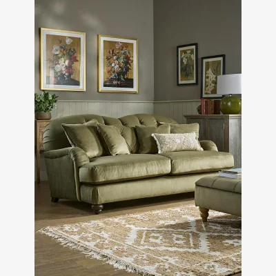 Cox and Cox Vollen Two Seater Sofa - Cyan Velvet