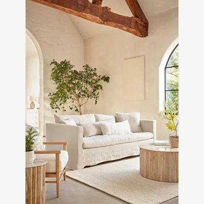 Cox and Cox Emilia Linen Sofa