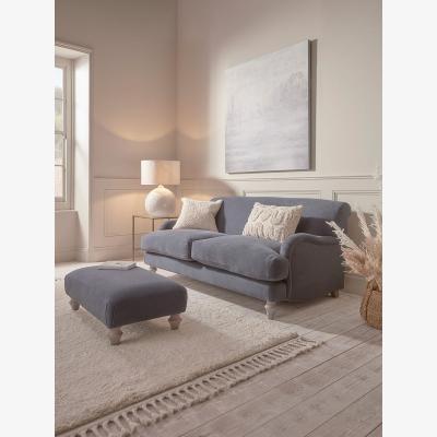 Cox and Cox Reine Two Seater Sofa – Navy Opulent Cotton Velvet