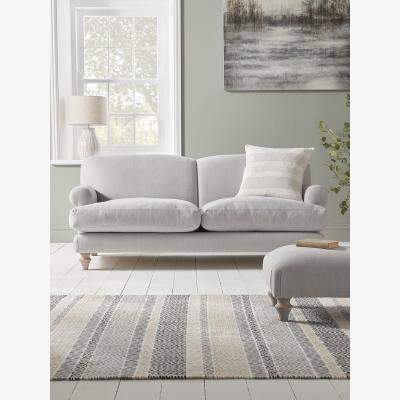 Cox and Cox Kiruna Two Seater Sofa – Soft Eau De Nil Wide Cotton Stripe
