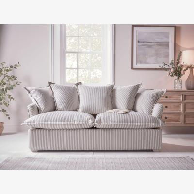 Cox and Cox Umea Two Seater Sofa – French Blue Cotton Stripe