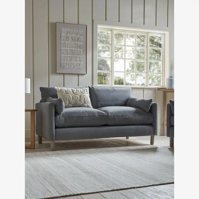 Cox and Cox Edmonton Two Seater Sofa – Ocean Opulent Cotton Velvet