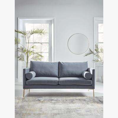Cox and Cox Rene Velvet Sofa - Blue Grey (Sample)