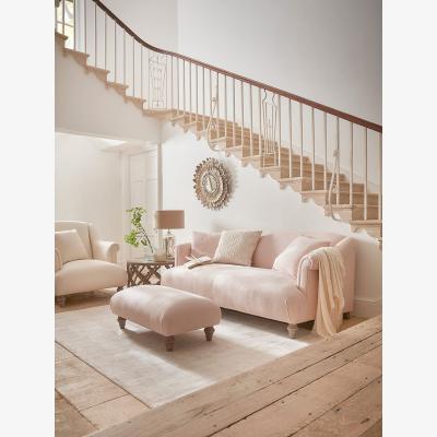 Cox and Cox Artes Two Seater Sofa – Dusky Blue Cotton Stripe