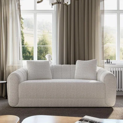 Cuckooland Flair Sidonie 2 Seater Boucle Sofa Cream