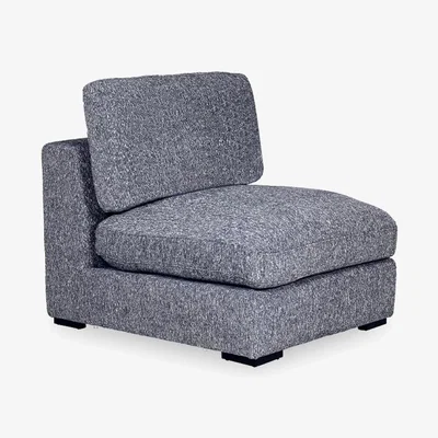 Cult Furniture £100  Off  Brigitte One Seat Sofa Section, Blue Chenille