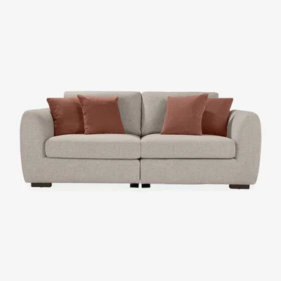 Cult Furniture £100  Off  Hayden 4 Seater Sofa, Cream Chenille