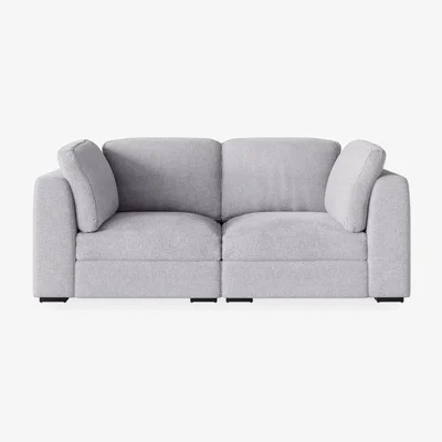 Cult Furniture £200  Off  Brigitte 2 Seater Sofa, Light Grey Chenille