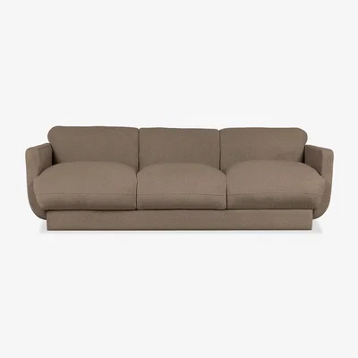 Cult Furniture Connick 3 Seater Sofa, Truffle Sustainable Mohair Velvet