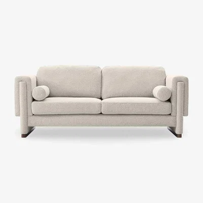 Cult Furniture Ava 3 Seater Sofa, Speckled Stone Sustainable Boucle