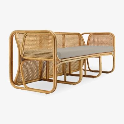 Cult Furniture Kupu Kupu 3 Seater Rattan Sofa, Khaki Green