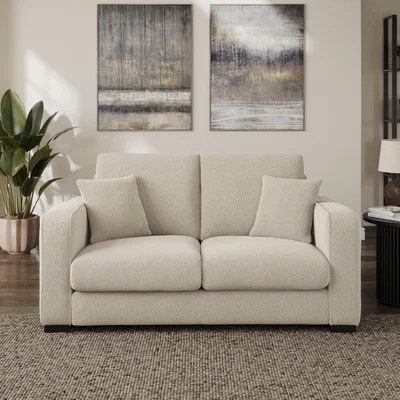 Dunelm Carson Tonal Boucle 2 Seater Sofa