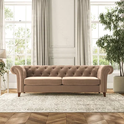 Dunelm Pimlico 4 Seater Sofa House Velvet Taupe
