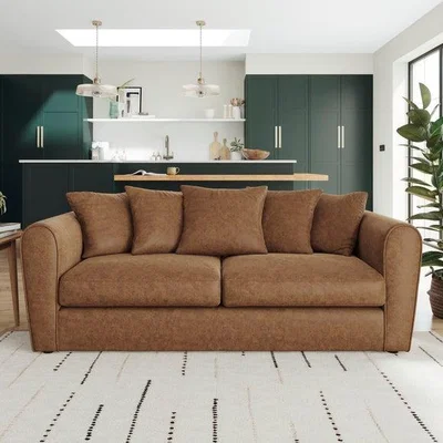 Dunelm Blake Arizona Faux Leather 3 Seater Sofa