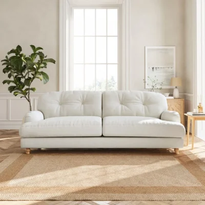 Dunelm Martha 4 Seater Chenille Soft Texture Sofa