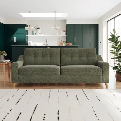 Dunelm Baxter II Soft Texture Chenille 4 Seater Sofa