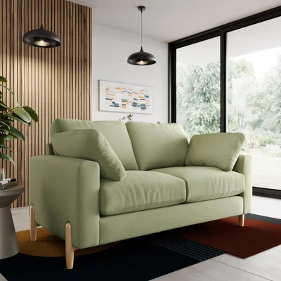 Dunelm Apollo weave 2 Seater Sofa Multiweave Soft Green