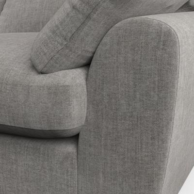 Dunelm Madison 4 Seater Sofa Tonal Plush Chenille Grey