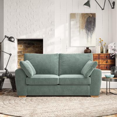 Dunelm Madison Large 2 Seater Sofa Luxury Velvet Lilypad