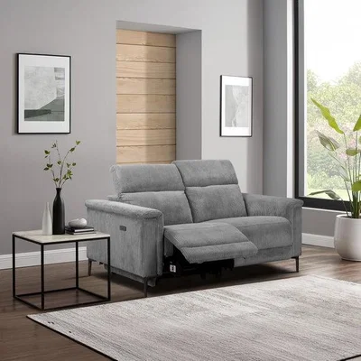 Dunelm Lund Corduroy Power Recliner 2 Seater Sofa