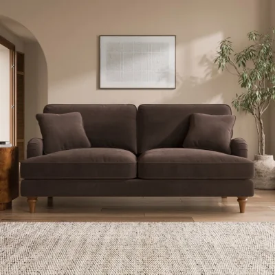 Dunelm Beatrice II Velvet 3 Seater Sofa