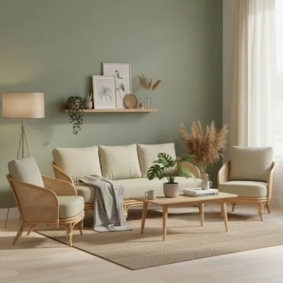 Dunelm Desser Royal Rattan 3 Seater Sofa & 2 Chairs Set
