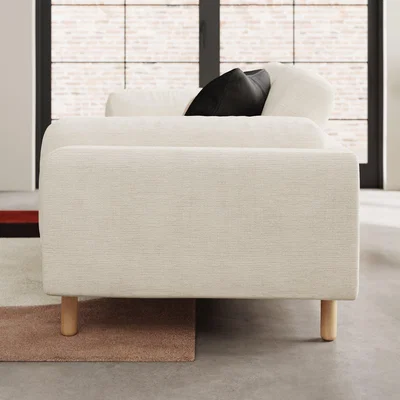 Dunelm Newton Chunky Tonal Weave 4 Seater Sofa