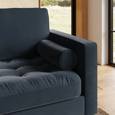 Dunelm Zoe Casual Sit Velvet 3 Seater Sofa