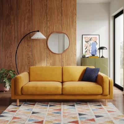 Dunelm Newton Luxe Chenille 4 Seater Sofa