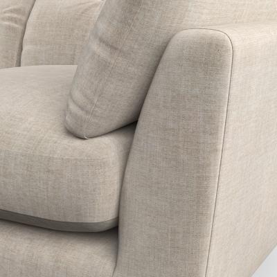Dunelm Peyton 4 Seater Sofa Tonal Plush Chenille Natural