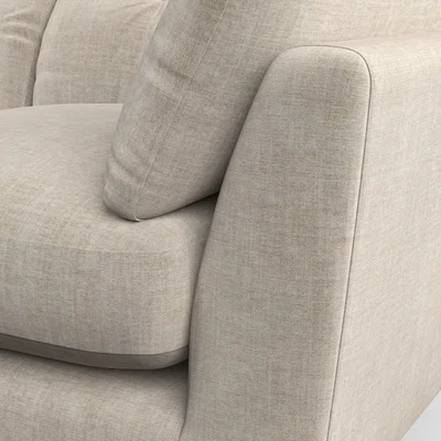 Dunelm Peyton 4 Seater Sofa Tonal Plush Chenille Natural