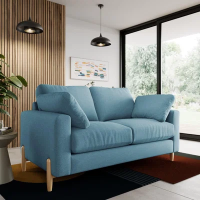 Dunelm Apollo weave 2 Seater Sofa Multiweave Teal