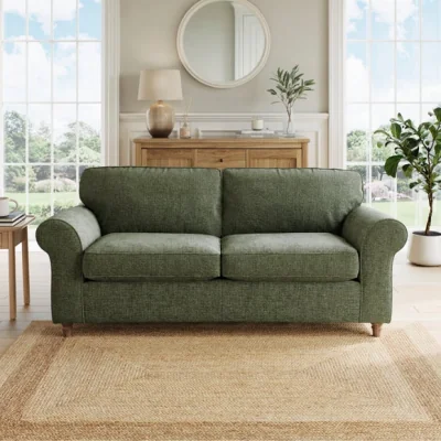 Dunelm Flori Chenille Soft Texture 3 Seater Sofa
