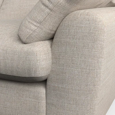 Dunelm Madison 4 Seater Sofa Chunky Tonal Weave Natural