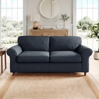Dunelm Flori Soft Chenille 3 Seater Sofa