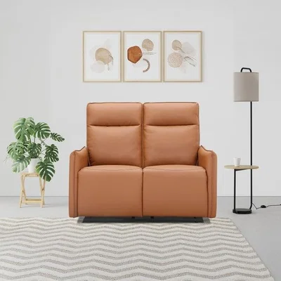 Dunelm Lugo Faux Leather Manual Recliner 2 Seater Sofa