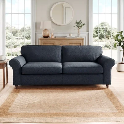 Dunelm Flori Soft Chenille 4 Seater Sofa