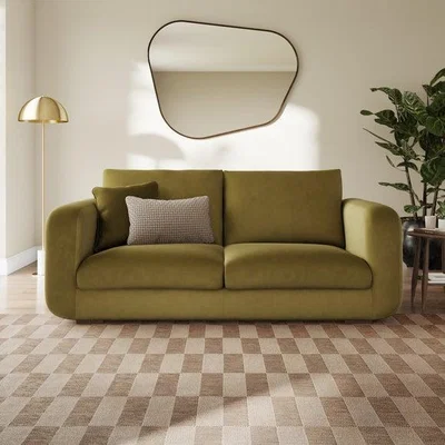 Dunelm Luca Matte Soft Velvet 3 Seater Sofa