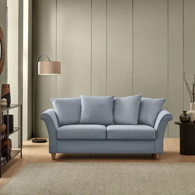 Dunelm Dixie 3 Seater Sofa, Soft Texture Fabric Denim