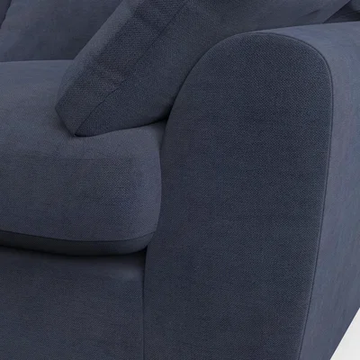 Dunelm Madison Large 3 Seater Sofa Aqua Clean Chenille Navy