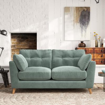 Dunelm Peyton Large 2 Seater Sofa Luxury Velvet Lilypad